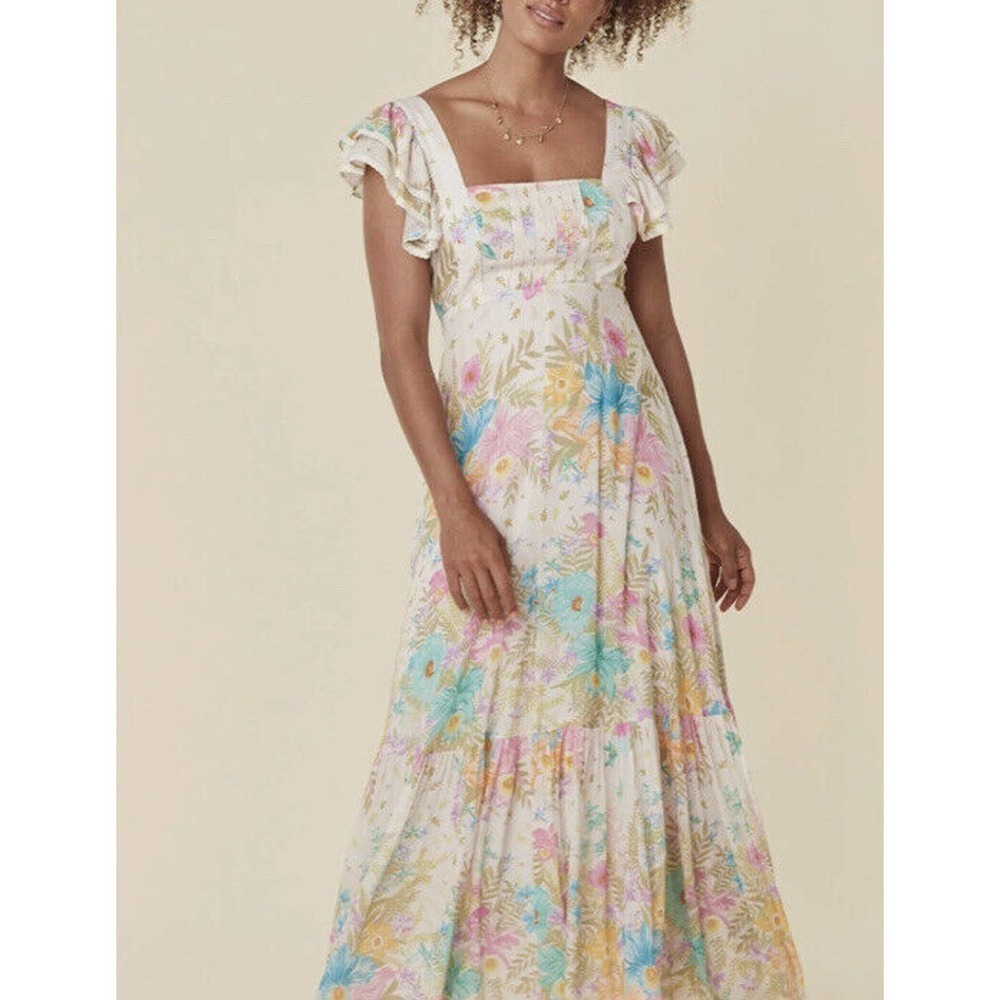 Spell & the Gypsy Collective Lei Lei Frill Gown Maxi Dress L NWT